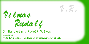 vilmos rudolf business card